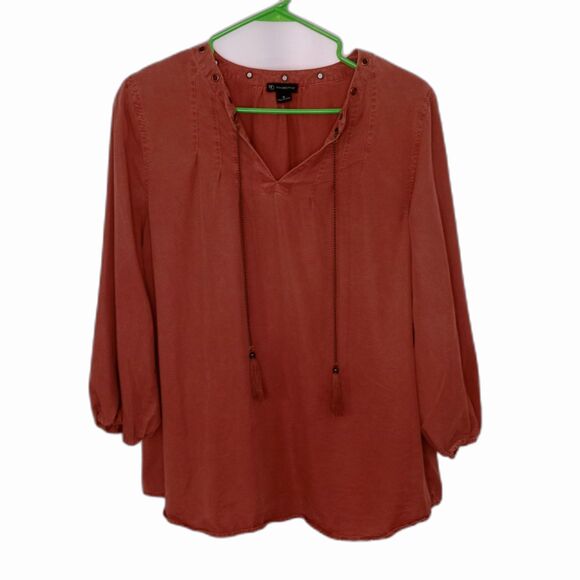 new directions Tops - ⭐ ND New Directions Women's V Neck Oversized Peasant Lyocell Blouse Top Med